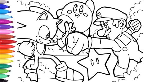 sonic vs mario coloring pages how to draw mario how to draw sonic videogame coloring pages
