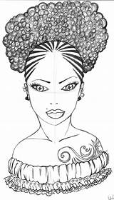 Coloring Pages Girl Afro Adult Hair Colouring Arte Book Negra Gladys Zumbi Dos Palmares Pasta Escolha Colorir Negras sketch template