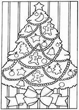 Christmas Coloring Tree Color Sheets Colour Pages Xmas Kids Printable Noel Holidays Colouring Book sketch template