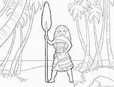 Moana Vaiana Pages Coloring4free sketch template