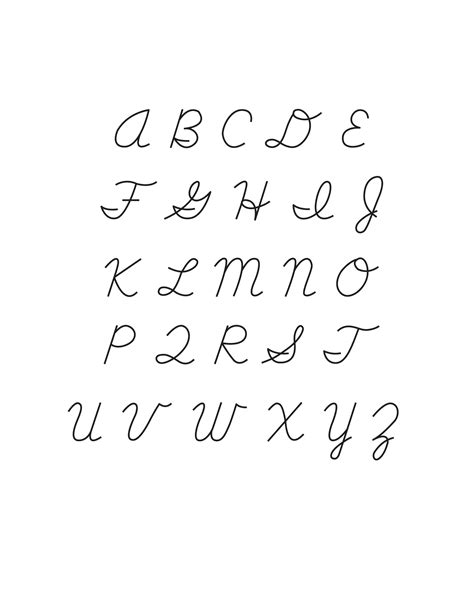 printable cursive alphabet letters freebie finding mom