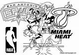 Coloring Pages Week Miami Heat Nba Spurs Overview sketch template