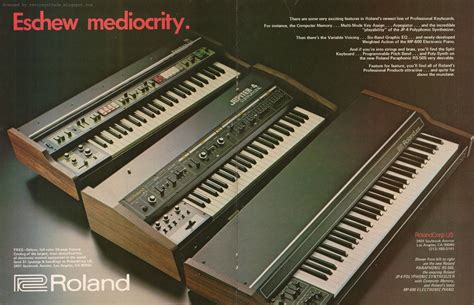 retro synth ads roland eschew mediocrity ad contemporary keyboard