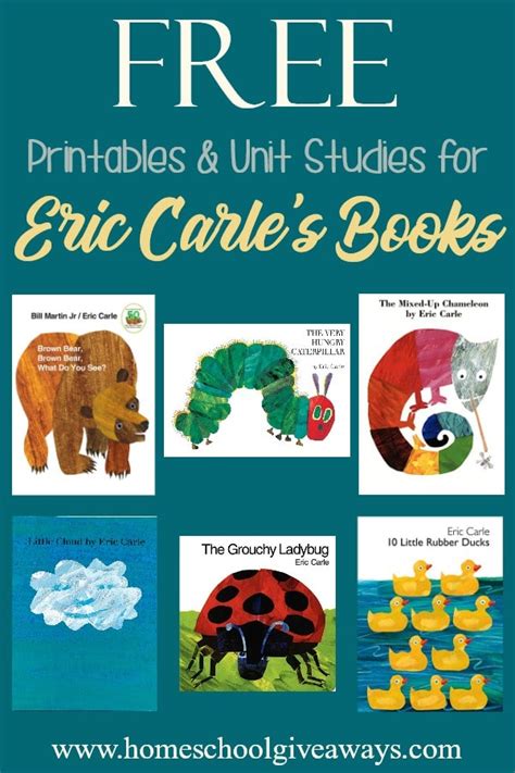 printables  unit studies  eric carles books homeschool