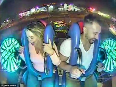 Woman Screams As Her Partner Freezes In Hilarious Pose On Slingshot