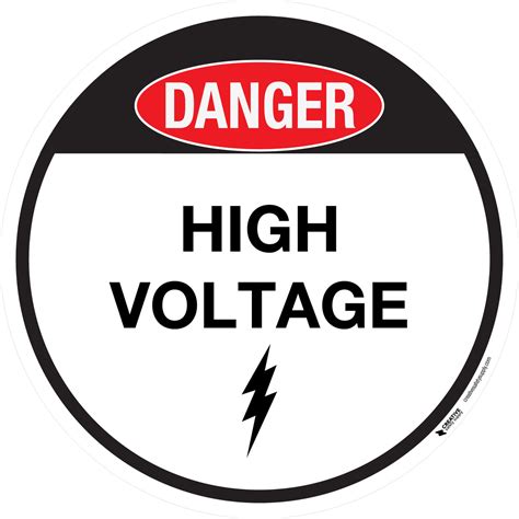 Danger High Voltage Floor Sign Phs Safety