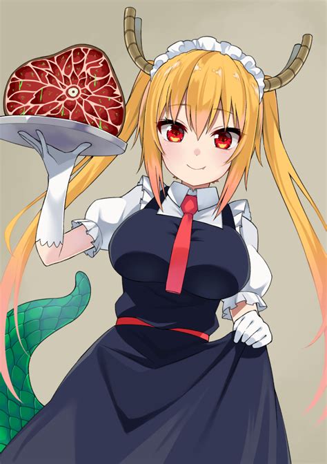 pretty sure that s not normal steak [kobayashi san chi no maid dragon] awwnime