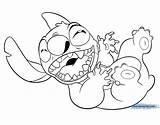 Stitch Coloring Pages Disney Lilo Walt Laughing Characters Fanpop Book Printable Disneyclips Pdf Rolling Over Sitting Funstuff sketch template