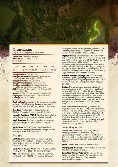 Dnd 5e Homebrew — Dragon Age Demons Part 2 By Emmetation