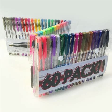 60 Coloring Gel Pens Adult Coloring Books Drawing Bible Etsy