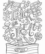 Treat Trick Coloring Pages Halloween Printable Crayola Color Sheets Kids Bag Getcolorings Coloriage Enregistrée Depuis sketch template