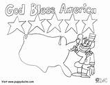 Bless God America Pages Coloring Template sketch template