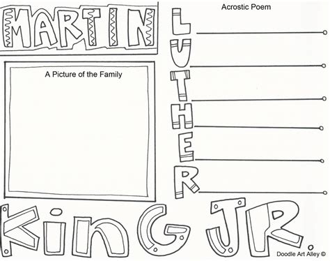 martin luther king jr coloring pages doodle art alley