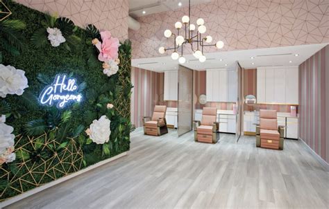 dashbar salon  miami   pink  rose gold paradise luxe