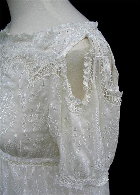 bcbg max azria cream eyelet silk and cotton voile blouse