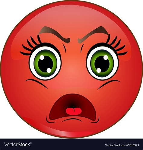 angry red smiley emoticon royalty  vector image