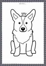 Corgi Colouring Coloring Pages Queen Royal Dog Quilts Drawing Colour Corgis Animal Welsh Own Prince Princess Crafts Little Rule Ichild sketch template