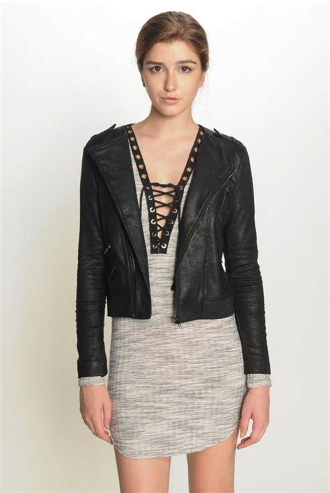 Leather Jacket Women S Jackets Cropped Jacket By Trenddirector