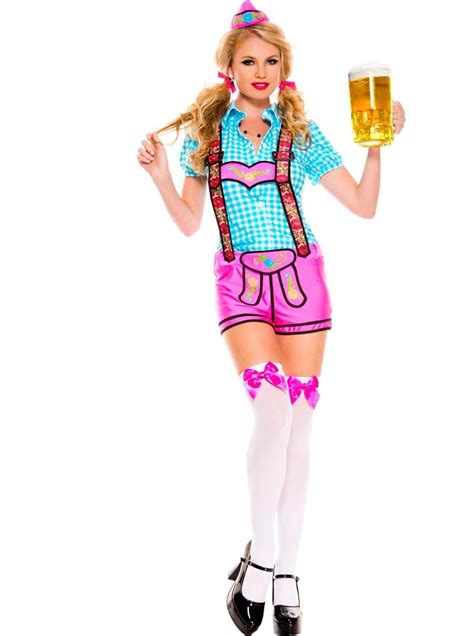 sexy music legs blue pink lady lederhosen oktoberfest hoffbrau german beer girl maiden barmaid