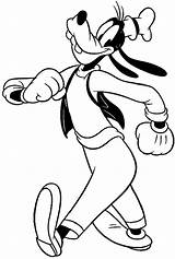 Goofy Coloring Dingo Sketch Coloring4free Minnie Entrain Marcher Neocoloring Pateta sketch template