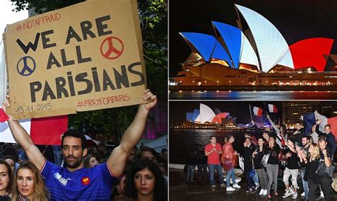 thousands brave the sydney rain to attend vigil for paris terror attack victims daily mail online