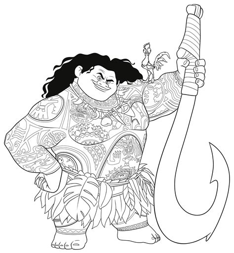 moana coloring pages printable  printable templates