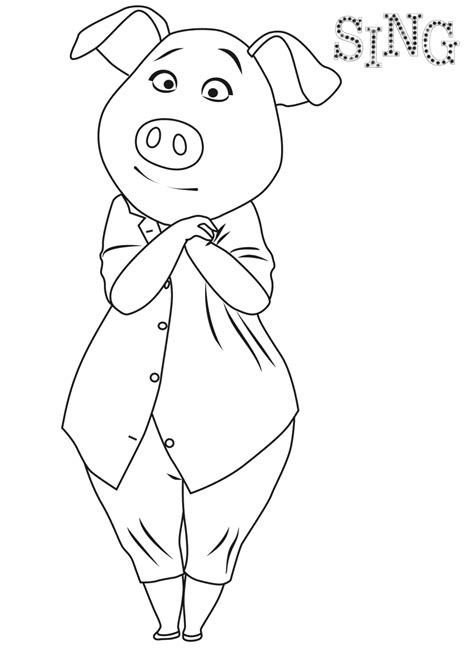 pig coloring page coloring home