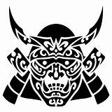 Tribal Hannya Maori Oni Jepang Shogun Geisha Forasteiro Monochrome Pngegg Tato Kabuto Máscaras Pngwing Máscara Masker Pngdownload sketch template