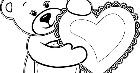 coloring pages teddy bears  hearts tedy printable activities