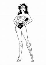 Coloring Pages Justice Wonder Woman League Young Coloring4free Printable Batman Books Q2 sketch template