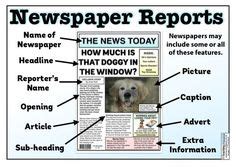 childrens newspaper article examples  newspaper reports pack