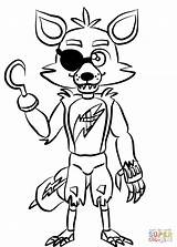 Foxy Coloring Pages Nightmare Fnaf Getcolorings Color Print sketch template