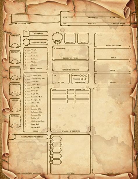 facebook group page dnd character sheet