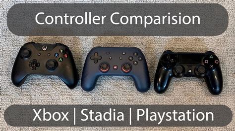 controller comparison xbox stadia and playstation youtube
