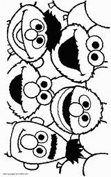 Sesame Street Coloring Pages Faces Printable Heroes Print Look Other sketch template