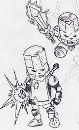 Castle Crashers Coloring Pages Template Brute sketch template