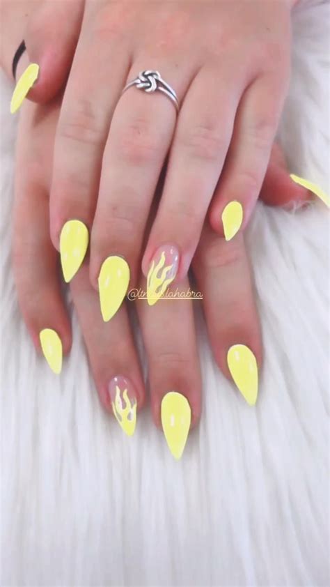 neon flame video nail tutorials nail art nail designs