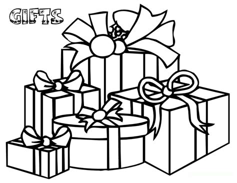 christmas gifts coloring pages  child kids coloring pages