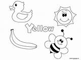Yellow Coloring Pages Color Worksheets Kindergarten Toddlers Blue Things Activities Amarillo Para Kids Ingles Preescolar Preschool Dibujos Printable Colour English sketch template