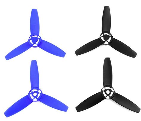 parrot bebop drone  main blades rotors props propellers black blue utar ebay