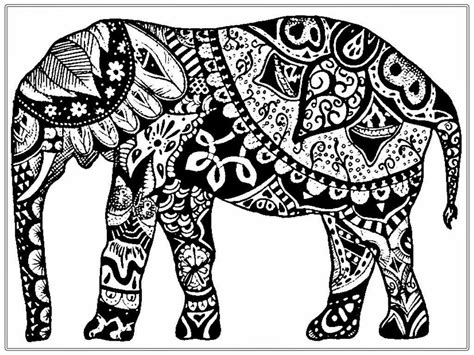 simple elephant coloring sheet