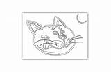 Coloring Tomcat Smiling Cat Pages sketch template