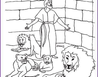 coloring daniel   lions den kids korner biblewise daniel
