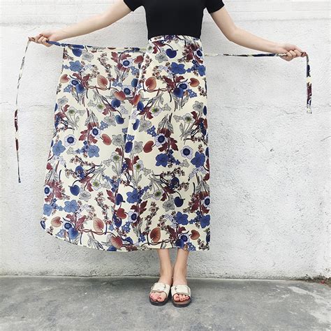traditional thailand clothing floral sarong skirt summer casual