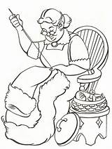 Mrs Claus Coloring Pages Sewing Colouring Christmas Color Template Adults Machine Cartoon Printable Getcolorings Getdrawings Book sketch template