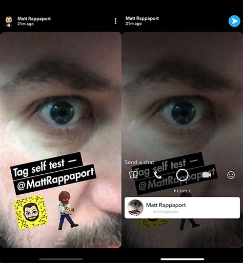 snapchat copies instagram for once allows you to tag