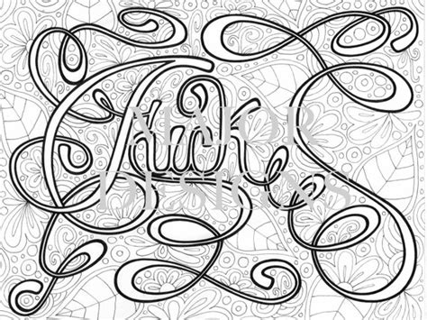 Adult Cursing Coloring Page By Majordesignsllc On Etsy