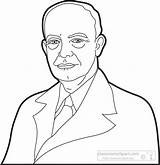 Eisenhower Dwight President Outline Presidents sketch template