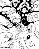 Deep Sea Coloring Creatures Pages Color Getcolorings sketch template