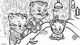 Daniel Coloring Tiger Pages Neighborhood sketch template